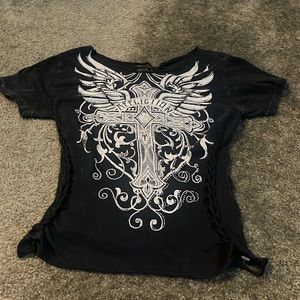 black affliction shirt